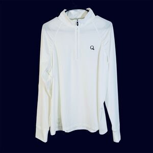 Kate Lord Sun Protection Women's XL White Pullover Quail Hollow CC Logo  1/4 Zip